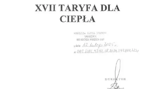Zdjęcie do XVII taryfa dla ciepła (obowiązująca od 01.03.2025 r.)